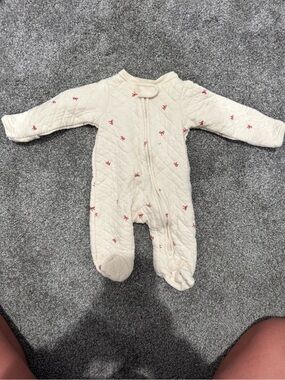 Little planet by Carters Quilted Baby One-Piece with Red Bow Print